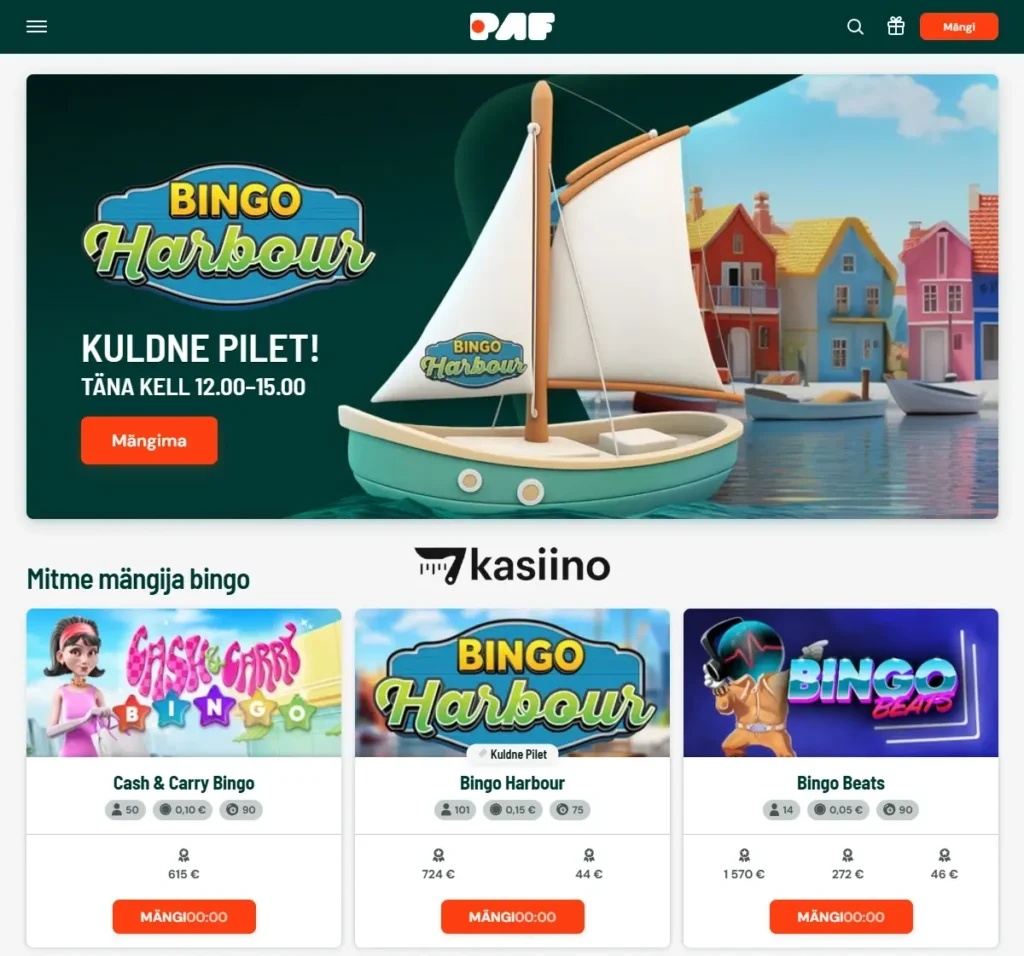 PAF Kasiino - BINGO
