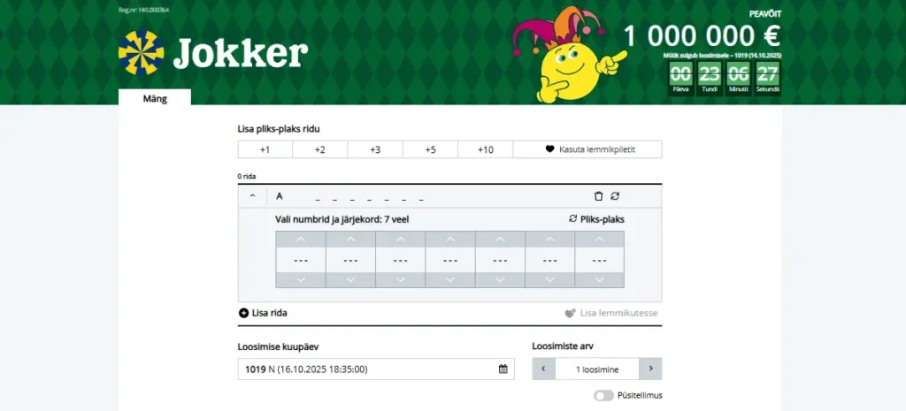 Jokker loto @ Eesti Loto