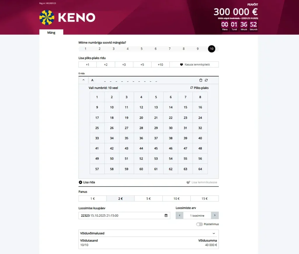 Eesti Loto - Keno loto