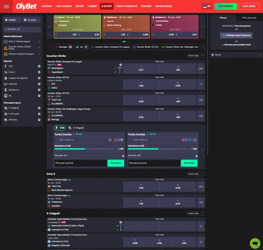 Olybet Kasiino - Esports